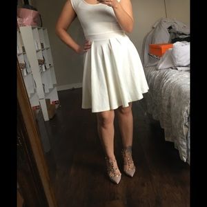 Peplum off white dress